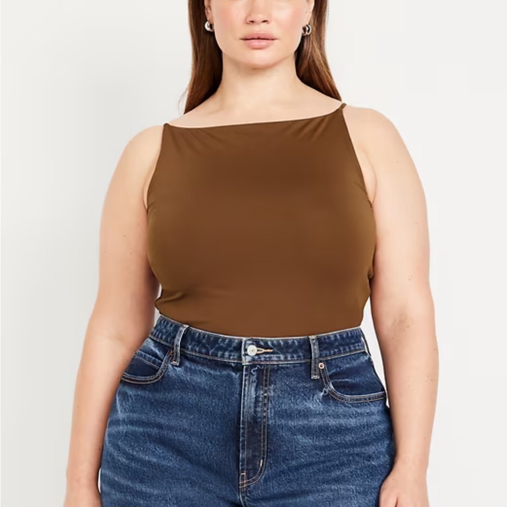 Old Navy WHITE Double Layer Cami Bodysuit